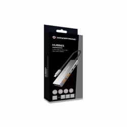 Conceptronic HUBBIES15G hub di interfaccia USB 3.2 Gen 2 (3.1 Gen 2) Type-C 10000 Mbit/s Grigio - Vista aggiuntiva 8