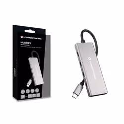 Conceptronic HUBBIES17G hub di interfaccia USB 3.2 Gen 2 (3.1 Gen 2) Type-C 10000 Mbit/s Grigio - Vista aggiuntiva 4
