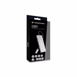 Conceptronic HUBBIES17G hub di interfaccia USB 3.2 Gen 2 (3.1 Gen 2) Type-C 10000 Mbit/s Grigio - Vista aggiuntiva 8