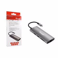 Equip 133490 replicatore di porte e docking station per laptop Cablato USB 3.2 Gen 1 (3.1 Gen 1) Type-C Grigio - Vista aggiuntiva 5