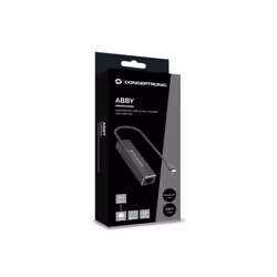 Conceptronic ABBY14B replicatore di porte e docking station per laptop Cablato USB 3.2 Gen 1 (3.1 Gen 1) Type-C Grigio - Vista aggiuntiva 4