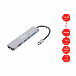 Equip 133494 replicatore di porte e docking station per laptop Cablato USB 3.2 Gen 1 (3.1 Gen 1) Type-C Argento - Vista aggiuntiva 5