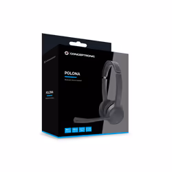 Conceptronic POLONA04B cuffia e auricolare Con cavo e senza cavo A Padiglione Musica e Chiamate USB tipo-C Bluetooth Nero - Vista aggiuntiva 6