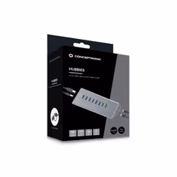 Conceptronic HUBBIES18G hub di interfaccia USB 3.2 Gen 1 (3.1 Gen 1) Type-B 5000 Mbit/s Grigio - Vista aggiuntiva 4
