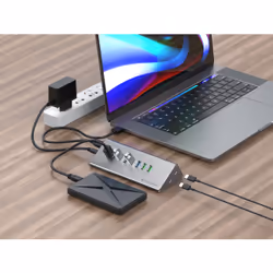 Conceptronic HUBBIES18G hub di interfaccia USB 3.2 Gen 1 (3.1 Gen 1) Type-B 5000 Mbit/s Grigio - Vista aggiuntiva 5