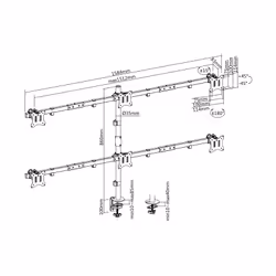 Equip 650160 Supporti a parete per TV 32" Scrivania Nero - Vista aggiuntiva 8