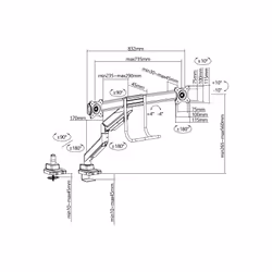 Equip 650161 Supporti a parete per TV 32" Scrivania Nero - Vista aggiuntiva 7