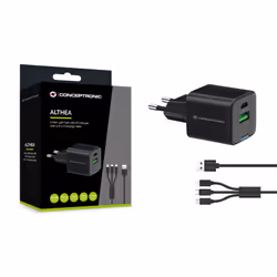 Conceptronic ALTHEA16B Caricabatterie per dispositivi mobili Universale Nero AC Ricarica rapida Interno - Vista aggiuntiva 4