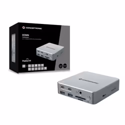 Conceptronic DONN25G replicatore di porte e docking station per laptop Cablato USB 3.2 Gen 2 (3.1 Gen 2) Type-C Argento - Vista aggiuntiva 6