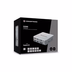Conceptronic DONN25G replicatore di porte e docking station per laptop Cablato USB 3.2 Gen 2 (3.1 Gen 2) Type-C Argento - Vista aggiuntiva 7