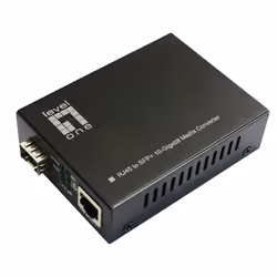 LevelOne GVT-2051 convertitore multimediale di rete 10000 Mbit/s Nero