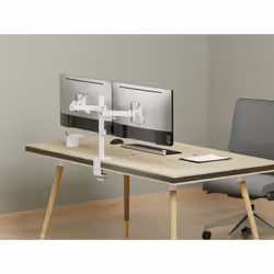 Equip Staffa di montaggio da tavolo articolata per doppio monitor da 17“-32”, bianco - Vista aggiuntiva 6