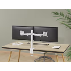 Equip Staffa di montaggio da tavolo articolata per doppio monitor da 17“-32”, bianco - Vista aggiuntiva 8