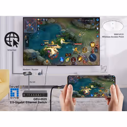 LevelOne GEU-0525 switch di rete Non gestito 2.5G Ethernet (100/1000/2500) Nero - Vista aggiuntiva 8