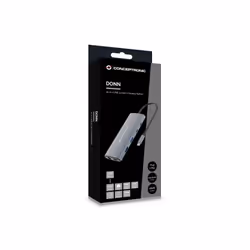 Conceptronic DONN06G replicatore di porte e docking station per laptop Cablato USB 3.2 Gen 1 (3.1 Gen 1) Type-C Grigio - Vista aggiuntiva 6