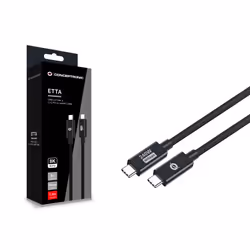 Conceptronic ETTA04B12 cavo USB USB4 Gen 3x2 1,2 m USB C Nero