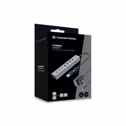 Conceptronic HUBBIES20GP hub di interfaccia USB 3.2 Gen 1 (3.1 Gen 1) Type-C 5000 Mbit/s Grigio - Vista aggiuntiva 5