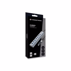 Conceptronic HUBBIES21G hub di interfaccia USB 3.2 Gen 1 (3.1 Gen 1) Type-A 5000 Mbit/s Grigio - Vista aggiuntiva 4
