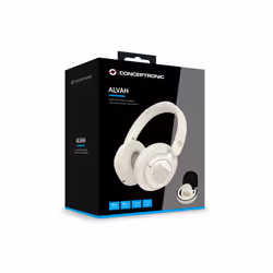 Conceptronic ALVAH02C cuffia e auricolare Con cavo e senza cavo A Padiglione MUSICA Bluetooth Crema - Vista aggiuntiva 5