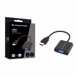 Conceptronic ABBY20B cavo e adattatore video 0,25 m HDMI tipo A (Standard) VGA (D-Sub) Nero
