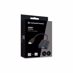 Conceptronic ABBY20B cavo e adattatore video 0,25 m HDMI tipo A (Standard) VGA (D-Sub) Nero - Vista aggiuntiva 4