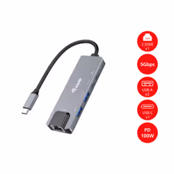 Equip 133496 replicatore di porte e docking station per laptop Cablato USB 3.2 Gen 1 (3.1 Gen 1) Type-C Grigio - Vista aggiuntiva 6