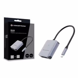 Conceptronic BIAN08G lettore di schede USB 3.2 Gen 2 Type-C Grigio - Vista aggiuntiva 4