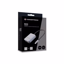 Conceptronic BIAN08G lettore di schede USB 3.2 Gen 2 Type-C Grigio - Vista aggiuntiva 5