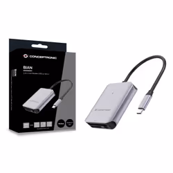 Conceptronic BIAN09G lettore di schede USB 3.2 Gen 2 Type-C Grigio - Vista aggiuntiva 4