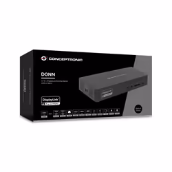 Conceptronic DONN31B replicatore di porte e docking station per laptop Cablato USB 3.2 Gen 2 (3.1 Gen 2) Type-C Nero - Vista aggiuntiva 6