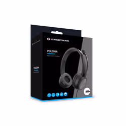Conceptronic POLONA05BC cuffia e auricolare Cablato A Padiglione Musica e Chiamate USB tipo-C Nero - Vista aggiuntiva 8