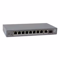 LevelOne GEP-1011 switch di rete Non gestito L2 Gigabit Ethernet (10/100/1000) Supporto Power over Ethernet (PoE) Montaggio da desktop/parete Grigio - Vista aggiuntiva 2