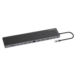 Conceptronic DONN32B replicatore di porte e docking station per laptop Cablato USB 3.2 Gen 1 (3.1 Gen 1) Type-C Grigio, Argento