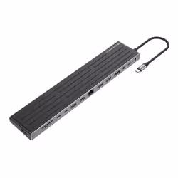 Conceptronic DONN32B replicatore di porte e docking station per laptop Cablato USB 3.2 Gen 1 (3.1 Gen 1) Type-C Grigio, Argento - Vista aggiuntiva 2
