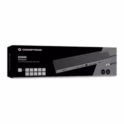 Conceptronic DONN32B replicatore di porte e docking station per laptop Cablato USB 3.2 Gen 1 (3.1 Gen 1) Type-C Grigio, Argento - Vista aggiuntiva 5