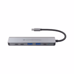 Conceptronic DONN33G replicatore di porte e docking station per laptop Cablato USB 3.2 Gen 1 (3.1 Gen 1) Type-C Argento - Vista aggiuntiva 4