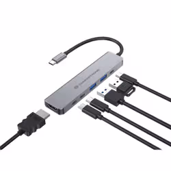 Conceptronic DONN33G replicatore di porte e docking station per laptop Cablato USB 3.2 Gen 1 (3.1 Gen 1) Type-C Argento - Vista aggiuntiva 5