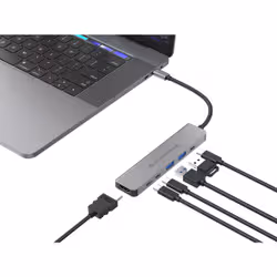 Conceptronic DONN33G replicatore di porte e docking station per laptop Cablato USB 3.2 Gen 1 (3.1 Gen 1) Type-C Argento - Vista aggiuntiva 6