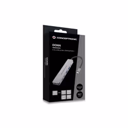 Conceptronic DONN33G replicatore di porte e docking station per laptop Cablato USB 3.2 Gen 1 (3.1 Gen 1) Type-C Argento - Vista aggiuntiva 8