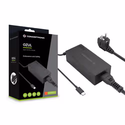 Conceptronic OZUL09BE adattatore e invertitore Interno 65 W Nero - Vista aggiuntiva 2