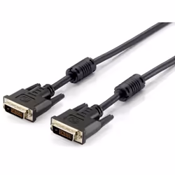 Equip 118932, 1,8 m, DVI-D, DVI-D, Maschio, Maschio, Nero