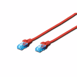 Digitus Cavo patch U/UTP CAT 5e, 5 m, Cat5e, U/UTP (UTP), RJ-45, RJ-45, Rosso
