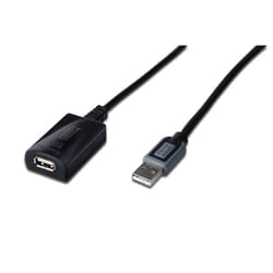 Digitus 10m USB 2.0 Repeater Cable cavo USB USB A Nero
