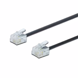 Digitus Cavo di collegamento modulare UAE, 3 m, RJ-11, RJ-11, Nero, Maschio, Maschio