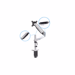 Digitus Porta monitor universale singolo con molla a gas e fissaggio da tavolo - Vista aggiuntiva 7
