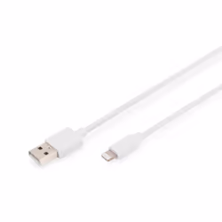 Digitus Da Lightning a cavo dati/di ricarica USB A, certificato MFI, 1 m, Lightning, USB A, Bianco, Dritto, Dritto