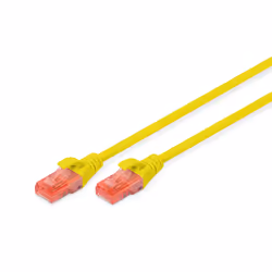 Digitus Cavo patch U/UTP CAT - LSZH, 1 m, Cat6, U/UTP (UTP), RJ-45, RJ-21, Giallo
