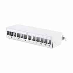 Digitus Pannello patch modulare da tavolo, schermato, 12 porte, RJ-45, Grigio, Montaggio a rack, 1U, 125 mm, 265 mm