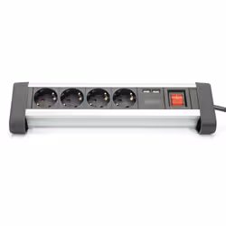 Digitus Ciabatta multipresa da ufficio a 4 vie con 2 porte USB - Vista aggiuntiva 6