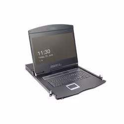 Digitus Console modulare con TFT da 19" (48,3 cm), 16 porte e touchpad, tastiera tedesca, 48,3 cm (19"), 1366 x 768 Pixel, 10 ...